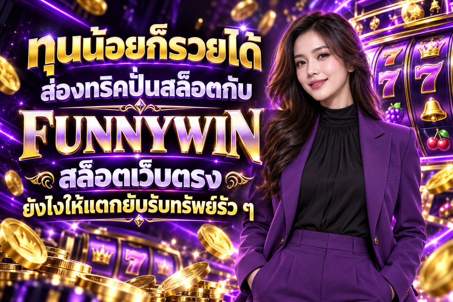 ทุนน้อยก็รวยได้ ส่องทริคปั่นสล็อตกับ FUNNYWIN สล็อตเว็บตรง ยังไงให้แตกยับรับทรัพย์รัว ๆ